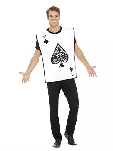 Adult Ace of Spades Guard Tabard Wonderland Fairytale Fancy Dress Costume