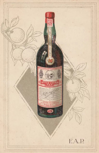 Carte Publicitaire Alcool '' Les Fils d'Auguste PEUREUX ''