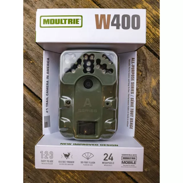 Moultrie W400 Infrared Hunting Trail Camera, 24 Megapixels Big Game Deer Hog