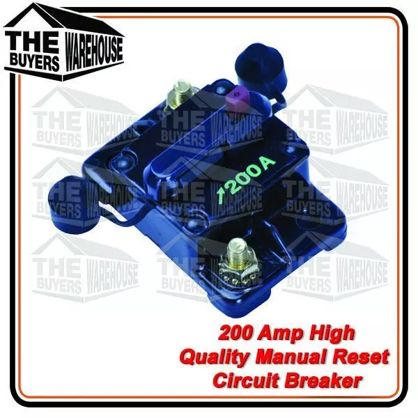 Waterproof High Quality 200 Amp Manual Reset Circuit Breaker  Narva Competitor