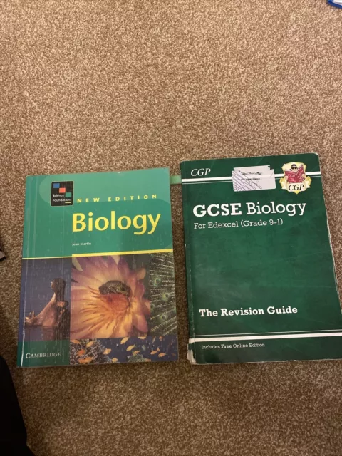 2 Book GCSE Biology Bundle Edexcel CGP Revision Guide & Science foundations Book