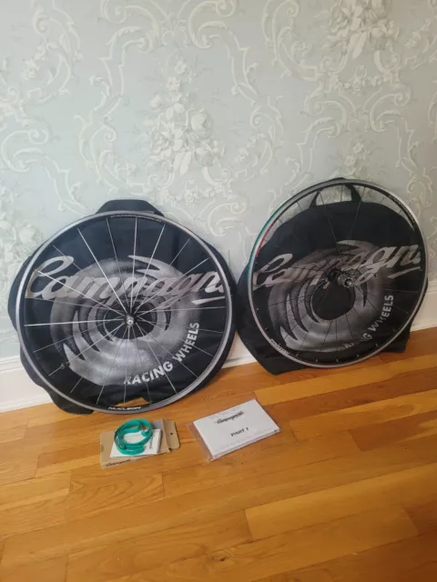 Campagnolo Nucleon(f) Proton(r)Wheelset, Campy Freehub, Skewers And Wheel Bags