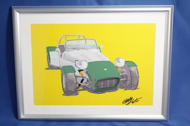 Caterham SUPER SEVEN Car Art Print A4size Framed