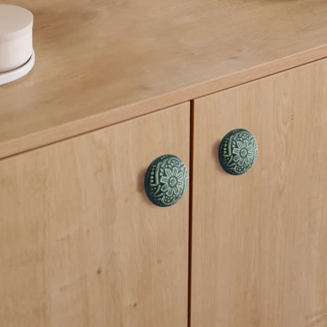 6 pièces boutons d'armoire en céramique poignées de traction décoratives armoire tiroir poignées de porte 3