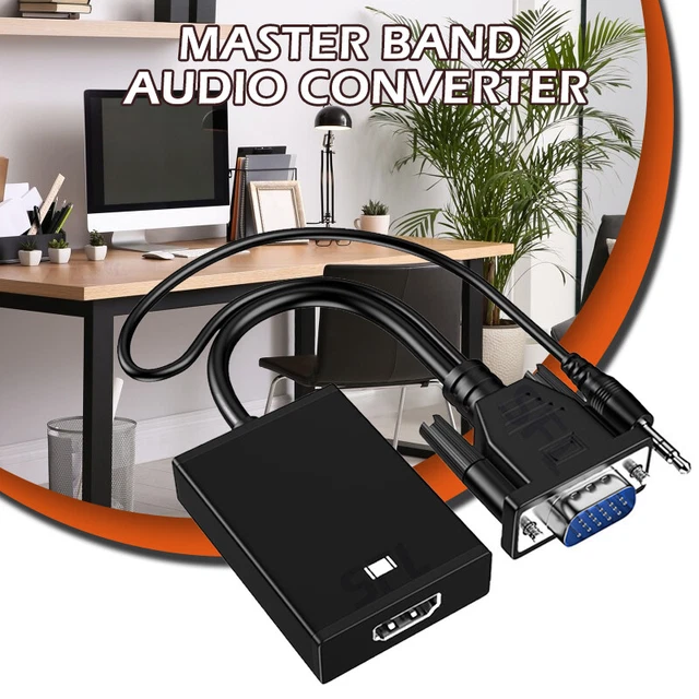 New VGA Male to HDMI Female 1080P Output HDTV Audio Video Cable Converter t- 3