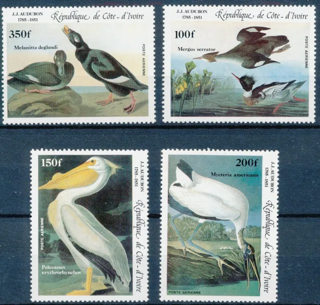 [BIN22499] Ivory Coast 1985 Birds good set very fine MNH Airmail stamps