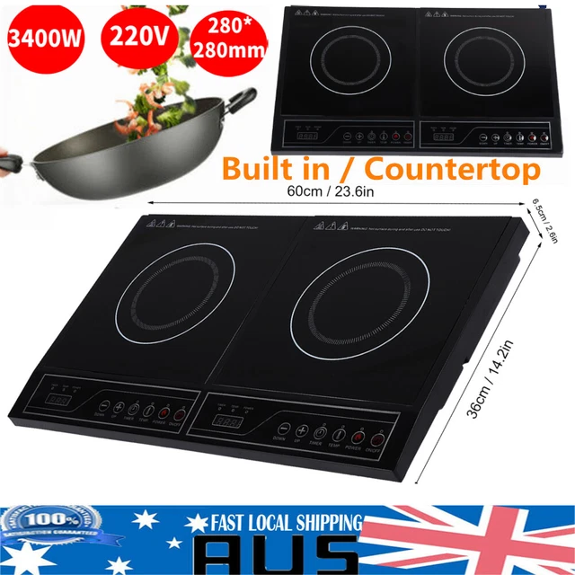 DOUBLE INDUCTION COOKTOPS PORTABLE STOVE Plate Electric Kitchen 2