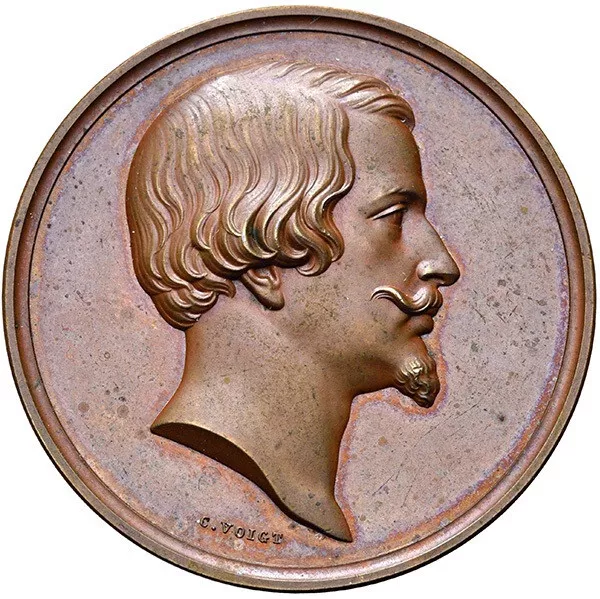 Herzog Maximilian in Bayern, Bronzemedaille o.J. (um 1860) von C. Voigt