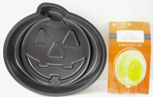 Halloween Pumpkin Baking Pan & Gelatin Brain Molds