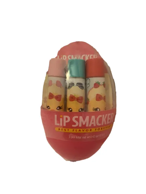 Lip Smackers Easter Egg Flavored Lip Balm Strawberry Tulips Cookie Candy+ 0.42oz