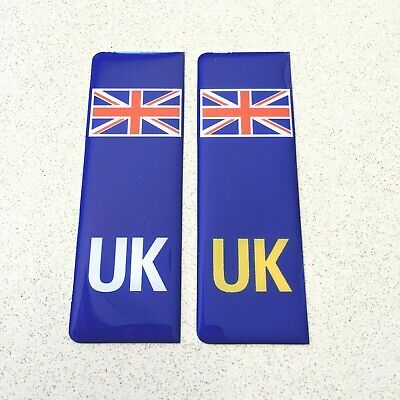 UK CAR NUMBER PLATE STICKERS 3D GEL DOMED-104MM HIGH x 33M WIDE UNION JACK FLAG