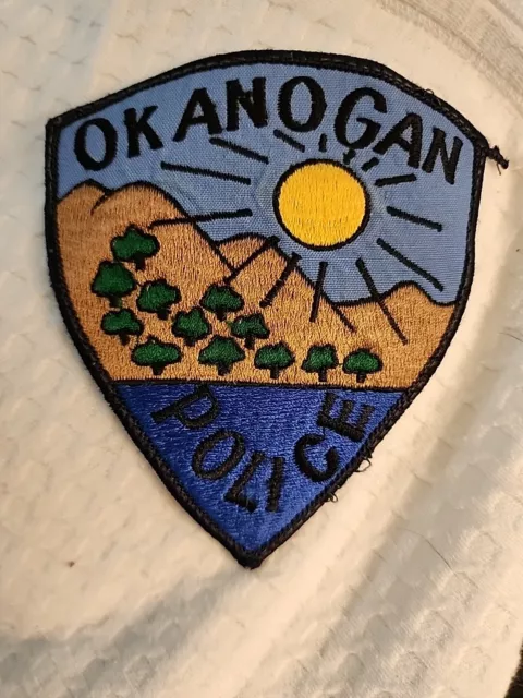 Okanogan POLICE Patch Obsolete Rare Washington State
