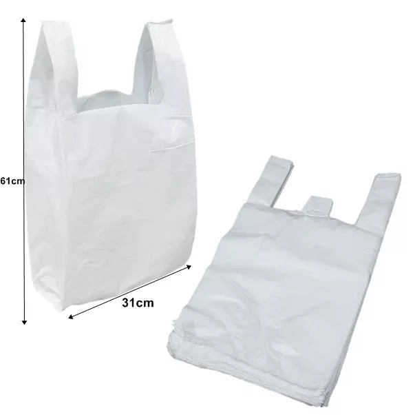 Vest Style Carrier Carry Plastic Polythene Plain Assorted Bags for Supermarket