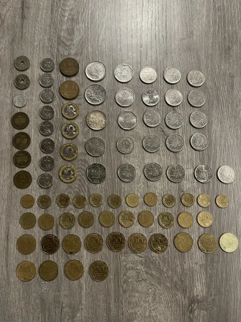 lot de pièces de monnaies françaises anciennes