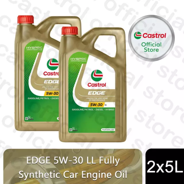 Castrol Edge 5W-30 LL Engine Oil Fully Synthetic with Hyspec Standard 2x5 Litres