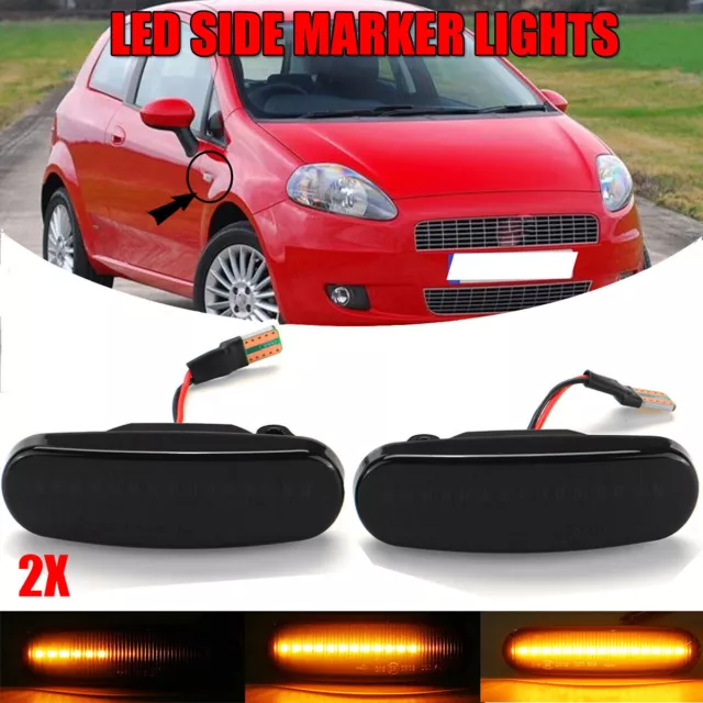 Für Fiat Grande Punto Evo 199 Peugeot   LED Seitenblinker Schwarz