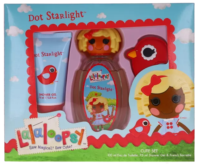 Dot Starlight By Lalaloopsy For Kids Set: EDT+Shower Gel+Hair Clip (3.4+2.5) New