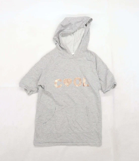 Pep & Co Girls Grey  Cotton Pullover Hoodie Size 9-10 Years  Pullover - Cool