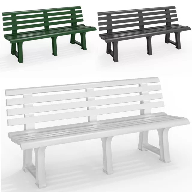 Banc de Jardin Orchidea en plastique 3 places 145x49x74 cm Jardin extérieur banc