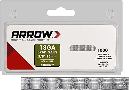 Arrow BN1810CS 18-Gauge Steel Brad Nails for Molding Cabinets Framing Trim a