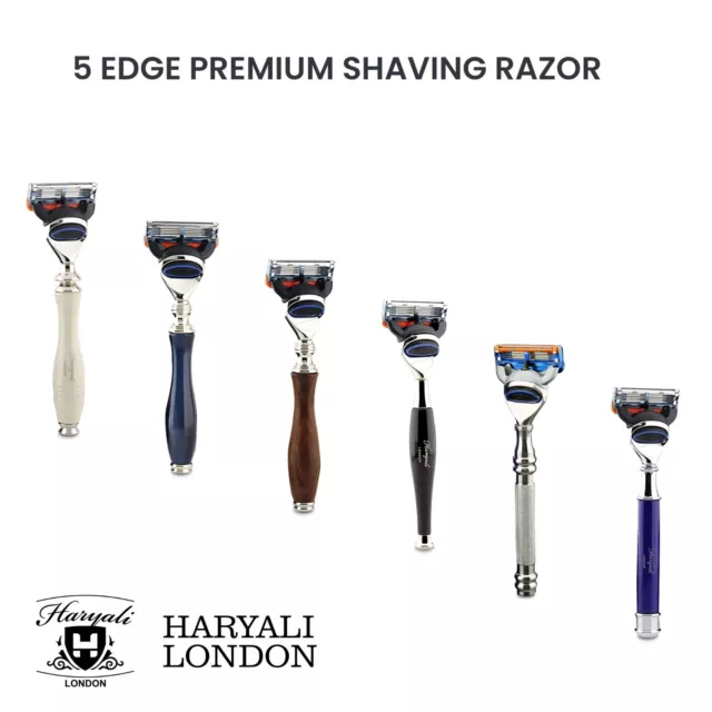 Premium Men's 5 Edge Cartridge Shaving Razor Steel Handle With Box Shaving Kit