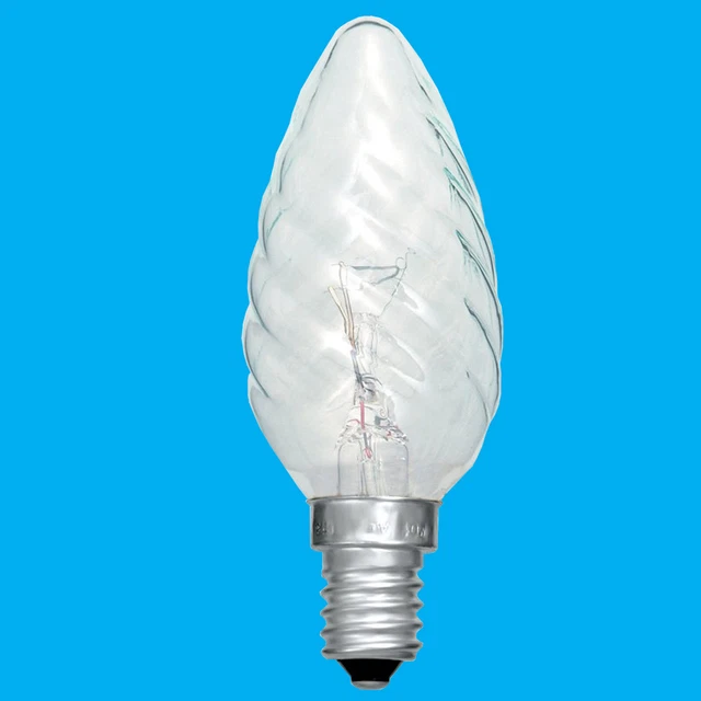 Lot De 8 Ampoules Bougie Givrée Tordue E14 60W 230V - Effet Vintage Edison - Neuf