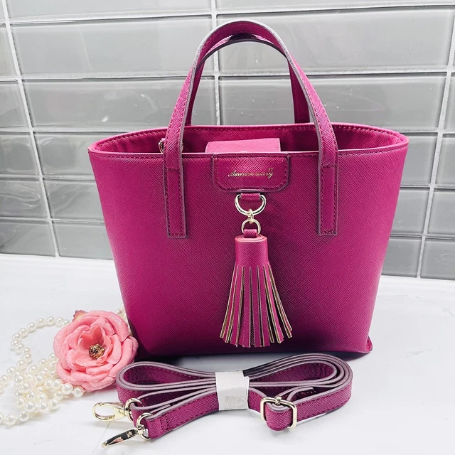 Samantha Thavasa sub brand Anniversary mini tote in Berry Burgundy