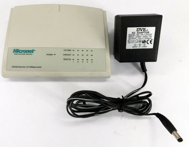 MICRONET SP605K ETHERFAST 10/100Mbps Switch | Router 5-Port mit ...