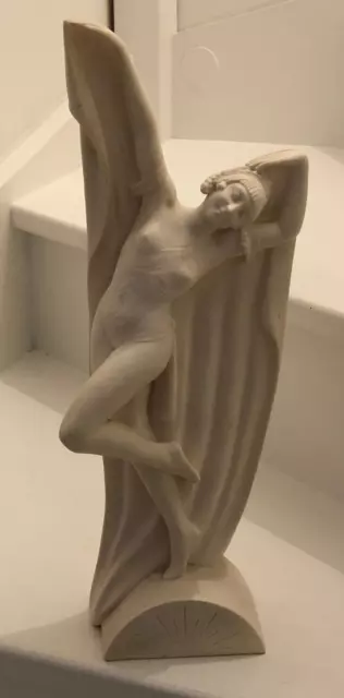 VINTAGE RARE GRANDE STATUETTE ART DECO DANSEUSE signé PROF.G.BESSI