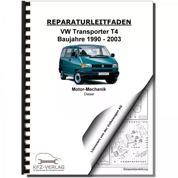 VW Transporter T4 1990-2003 2,4/2,5l Dieselmotor TDI 75-150 PS Werkstatthandbuch