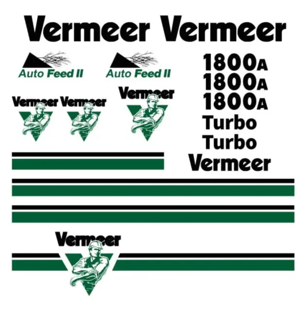 Vermeer BC1800A Brush Chipper Decal Kit for BC 1800 A