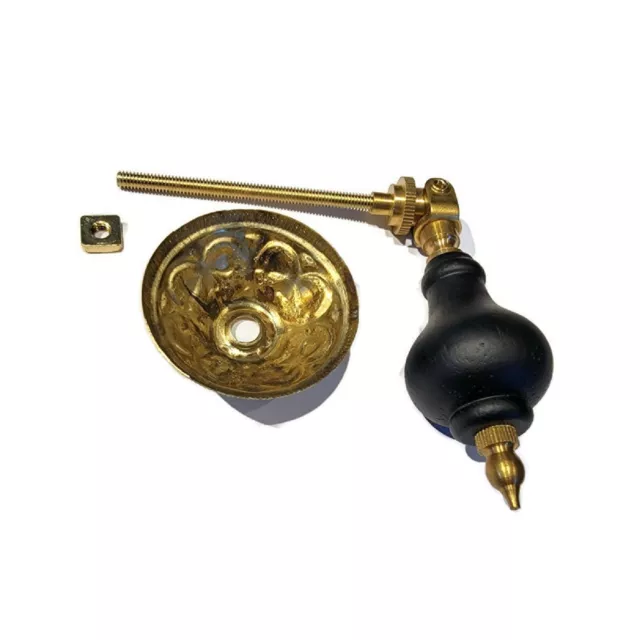 Drawer Pull - ​Eastlake Victorian Style Polished Brass with Black knob 2