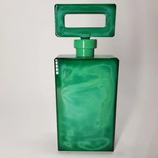 HOFFMANN & SCHLEVOGHT : Art Deco Ingrid Malachite Glass Perfume Bottle 3