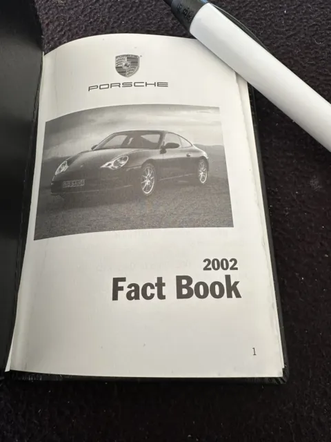 2002 Porsche DEALER-only Fact Book 986 Boxster S Internal Sales Brochure Catalog