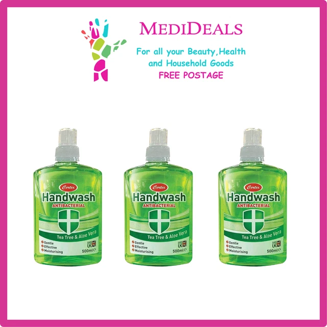 Paquete de 3 - té Certex y aloe vera lavado de manos 500 ml