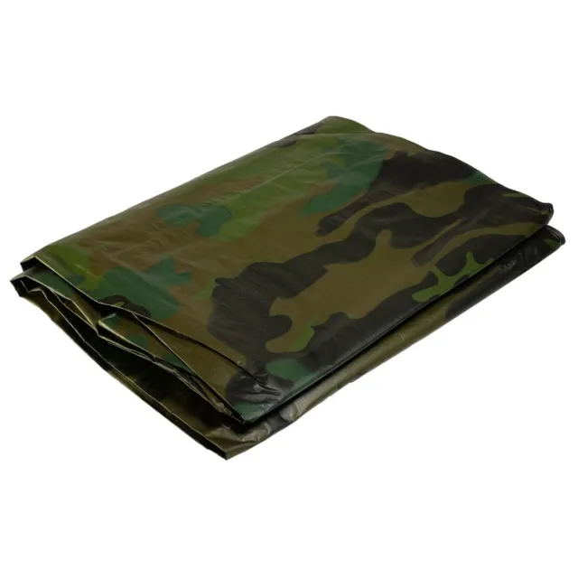 Bâche militaire 1,8x3 m 150g/m²-Bâche camouflage de sol verte et noire Bâche de