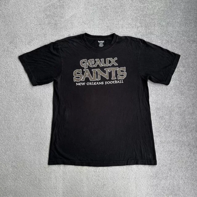 NFL Herren T-Shirt Kurzarm Large New Orleans Saints USA Logo 24501 Schwarz