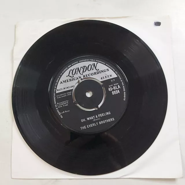 THE EVERLY BROTHERS - Till I Kissed You / Oh What A Feeling 1959 VG