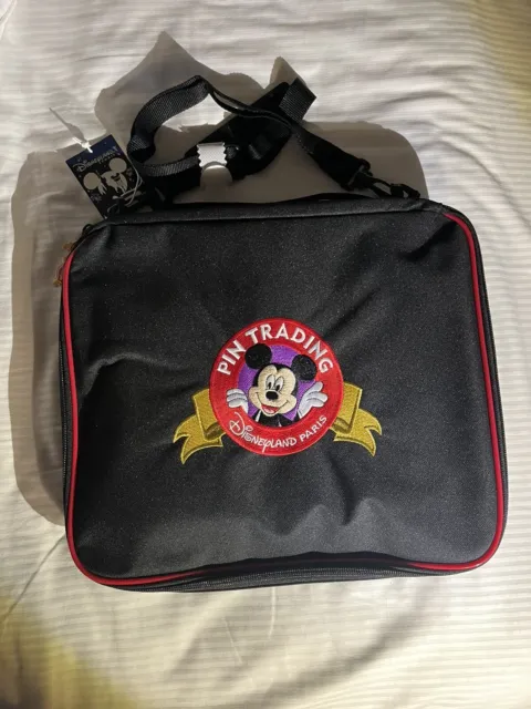 DISNEYLAND PARIS EXCLUSIVE Pin Trading Bag W/ Strap Large Size Disney ...