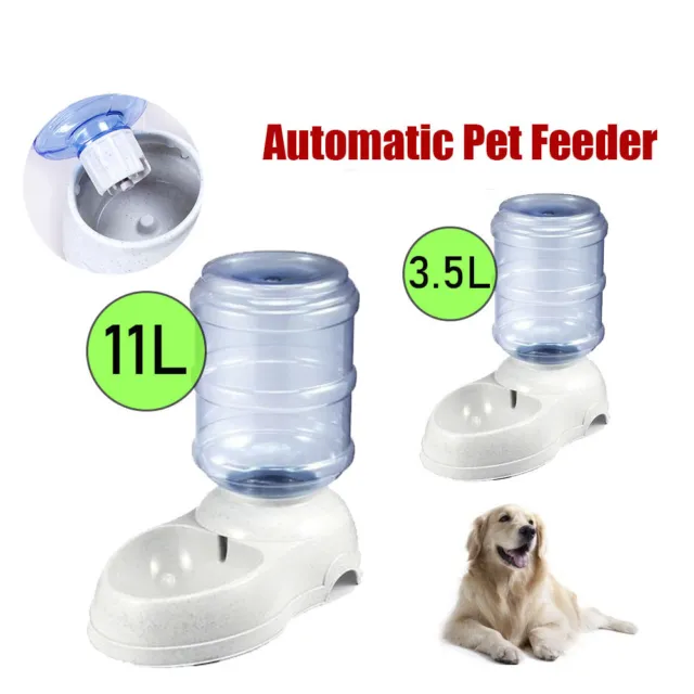 3.5L/11L Automatic Pet Water Feeder Dog Cat Large Bowl Bottle Dispenser Plastic