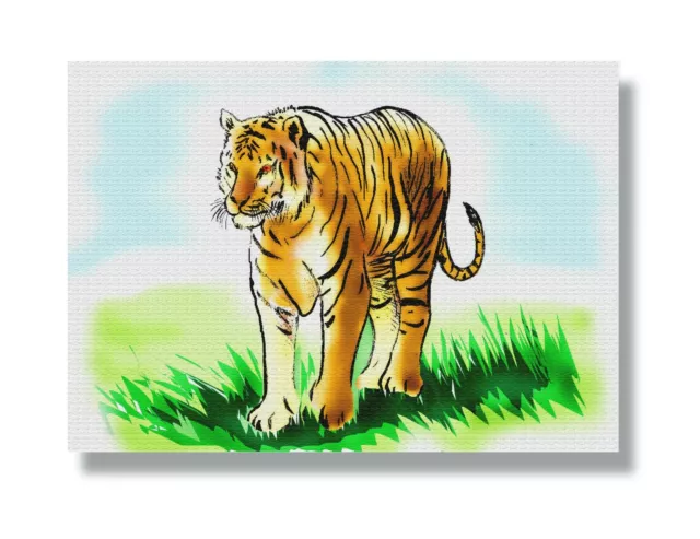 THE TIGER Art Print on Canvas Wall Art 8"x10" - Ready To Be Framed.