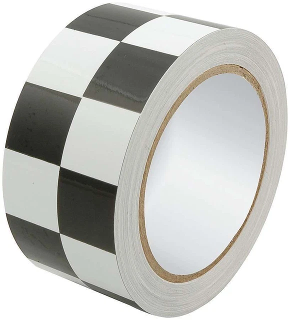 ALLSTAR PERFORMANCE Racers Tape 2in x 45ft Checkered Black/White 14149