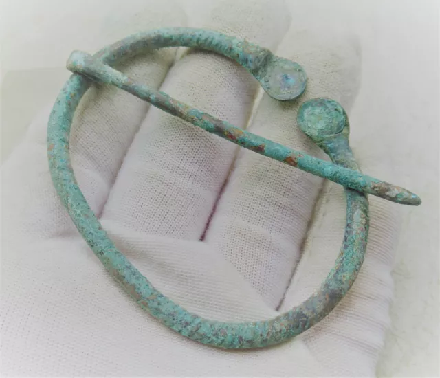 A39 Ancient Viking Norse Scandinavian Bronze Omega Brooch Circa 900-1100Ad
