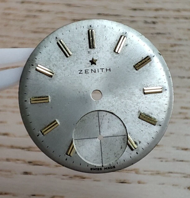 Cadran Zenith Champagne Carré 25.9/26 Mm Vintage - Réf. N°6, Pour Restauration Montre, Occasion