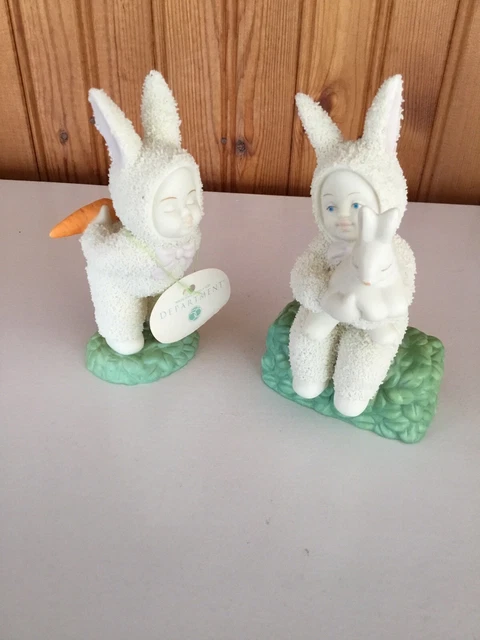 2000 SNOW BUNNIES Dept. 56 - "KISS ME" Pair of Figurines New with tags