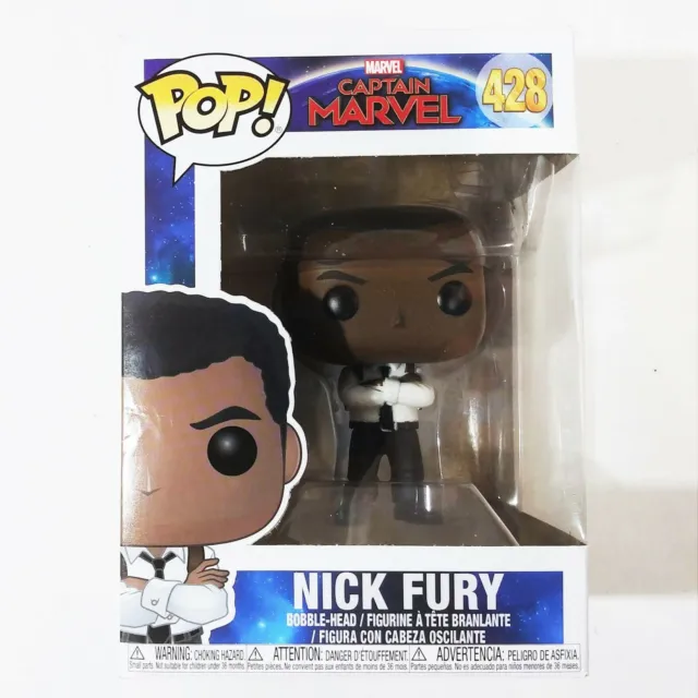 FUNKO POP Nick Fury #428 CAPTAIN MARVEL Superheroes Vinyl Bobblehead Figure NIB