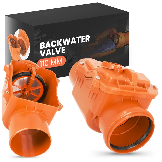 Rückstauklappe Rückstauverschluss 110 mm Rattenschutz für Abwasserrohr Abwasser