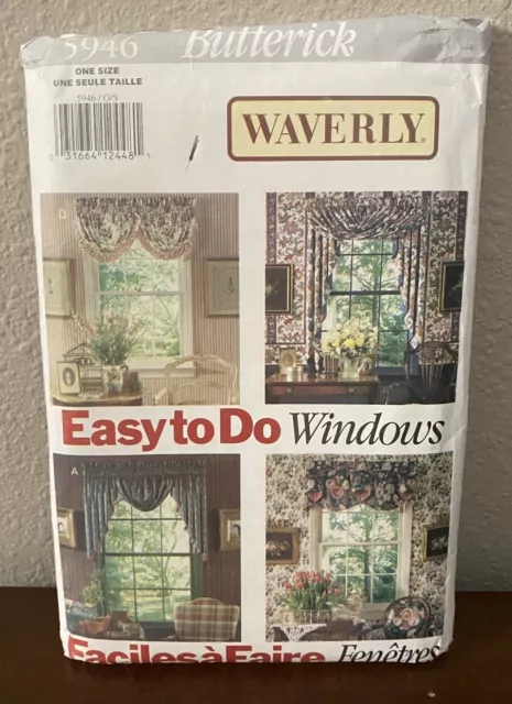 Butterick Waverly Pattern 3395 Easy To Do Window Scarves One Size Uncut