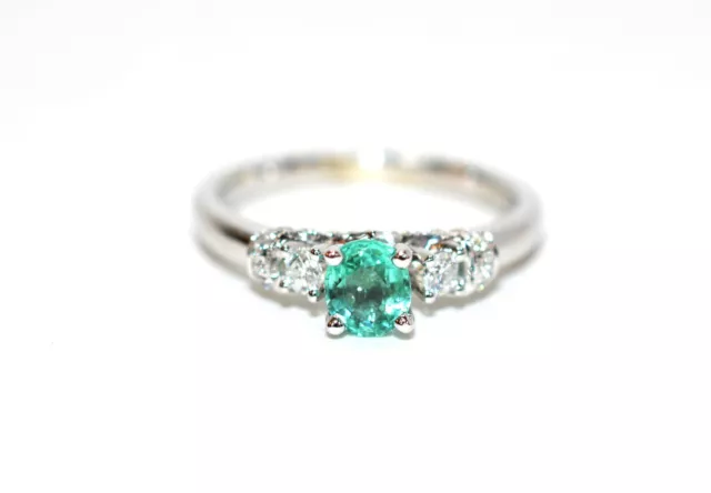 Scott Kay Natural Paraiba Tourmaline & Diamond Ring 14kt White Gold 1.12tcw