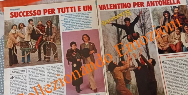 Clipping ritagli di giornale  Sanremo 1978-Ruggero-Matia Bazar-Oxa-Rino Gaetano